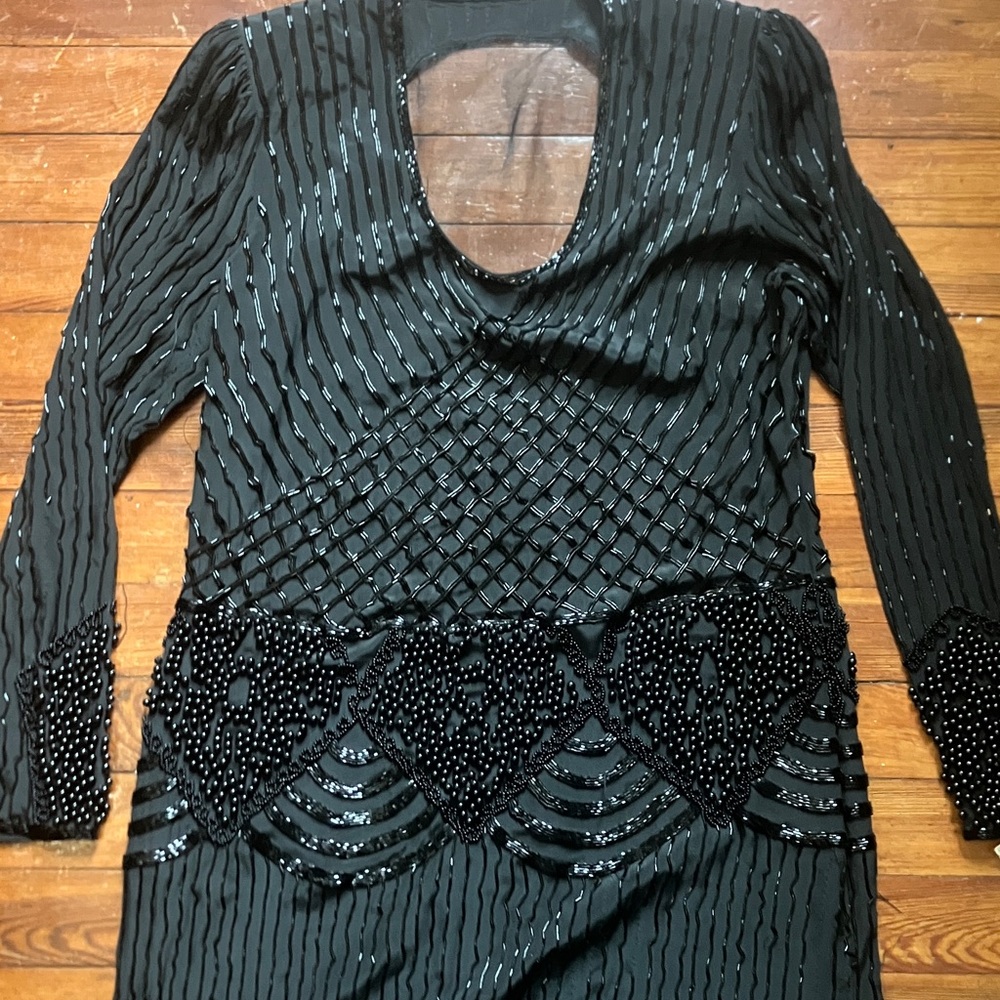 NWT Vintage Macys Beaded Dress